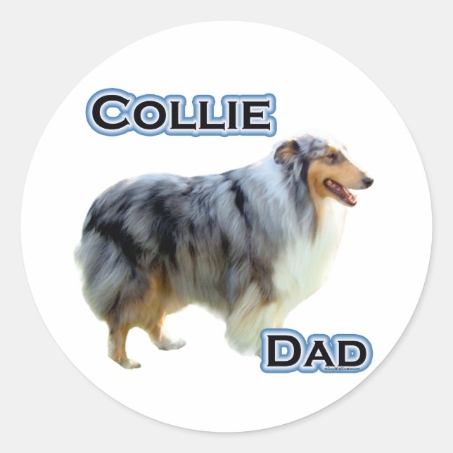 Collie Dad 4 - Sticker (Front)