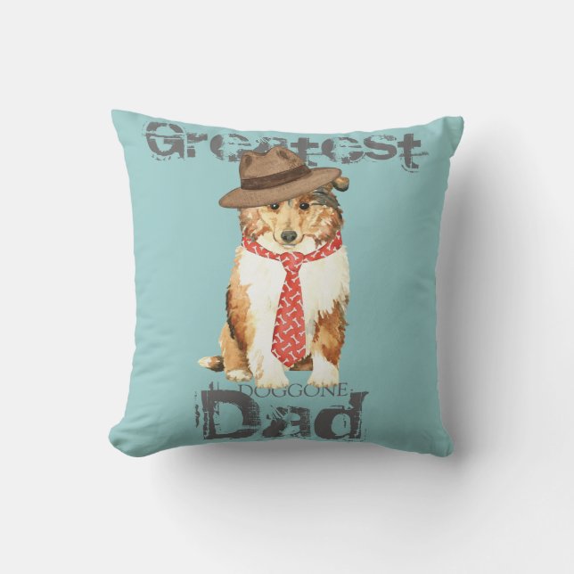 Collie Dad Cushion (Front)