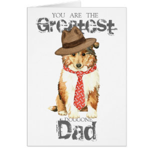 Collie Dad Greeting Card