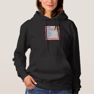 Collie Dog Breed Owner Funny Nutrition Facts Hoodie