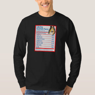 Collie Dog Breed Owner Funny Nutrition Facts T-Shirt