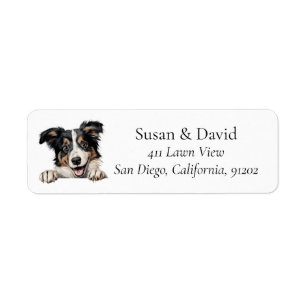 Collie Dog Breed Pet Lovers Return Address Label