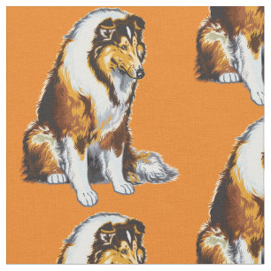collie dog fabric