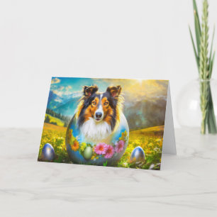 Collie dog Folded Holiday Card