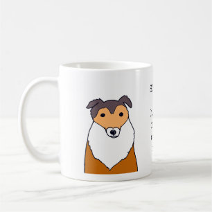 Collie Dog Funny Coffee Lover Design Mug