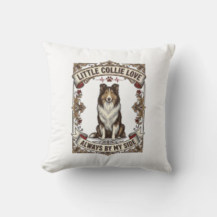 Collie Dog Lover Shirt with Vintage Engraving Quot Cushion