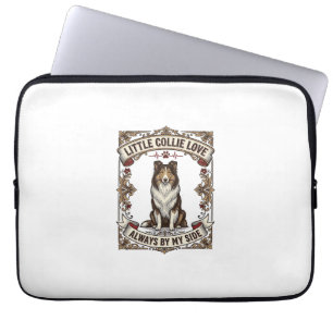 Collie Dog Lover Shirt with Vintage Engraving Quot Laptop Sleeve