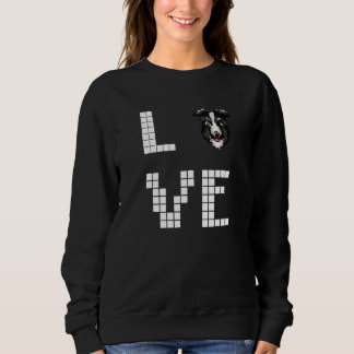 Collie  Dog  Pixel Art Sweatshirt