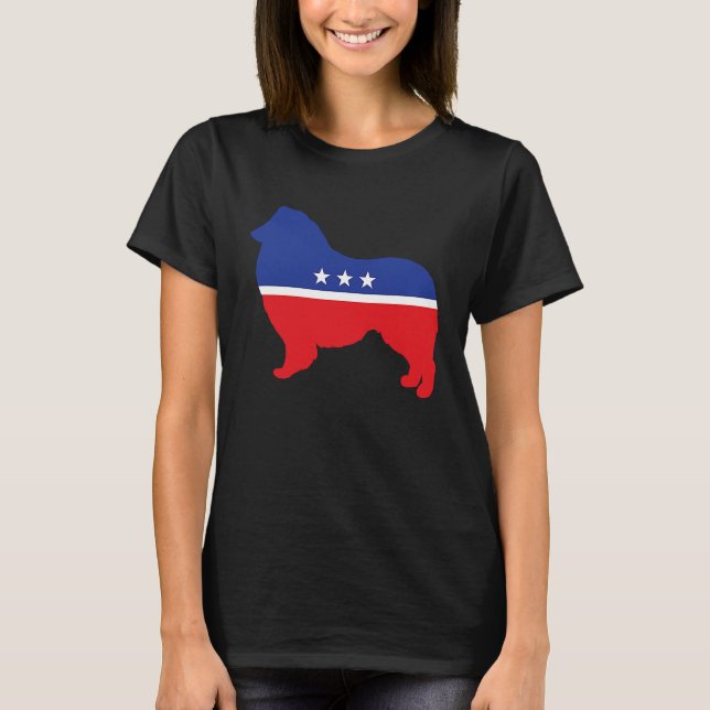 Collie Dog  Political Symbol Election Mascot T-Shirt (Front)