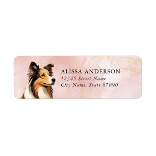 Collie Dog Return Address Labels