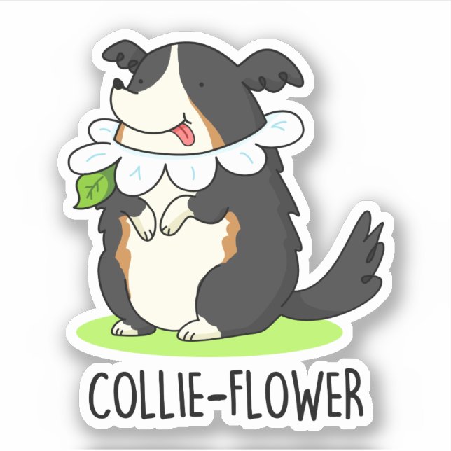 Collie-flower Funny Border Collie Dog Pun  (Front)