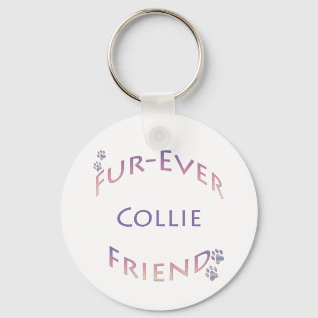 Collie Furever Key Ring (Front)