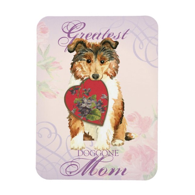 Collie Heart Mum Magnet (Vertical)