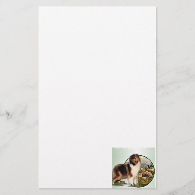 Collie Keeper of the Sheep Stationery (Front)