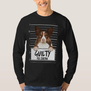 Collie Mugshot Guilty Dog T-Shirt