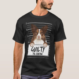 Collie Mugshot Guilty Dog T-Shirt