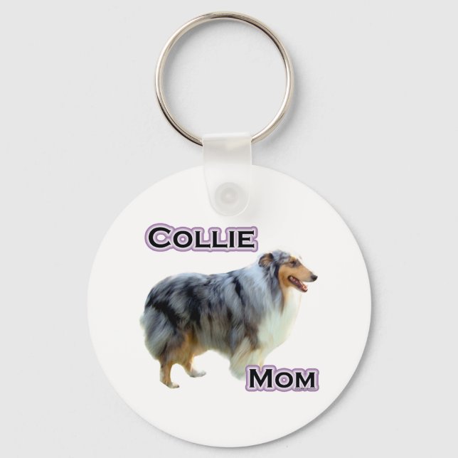 Collie Mum 4 - Keychain (Front)