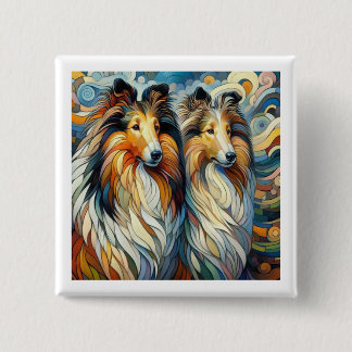 Collie Paw Casso 15 Cm Square Badge