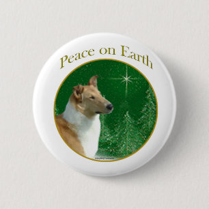 Collie Peace 6 Cm Round Badge