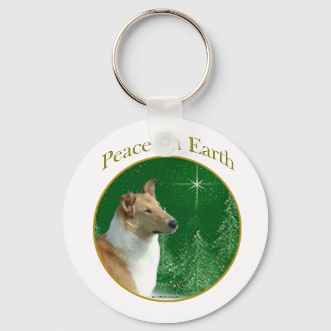 Collie Peace Key Ring (Front)
