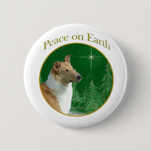 Collie Peace on Earth - Button