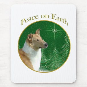 Collie Peace on Earth Mouse Pad