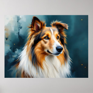 Collie Portrait  Poster