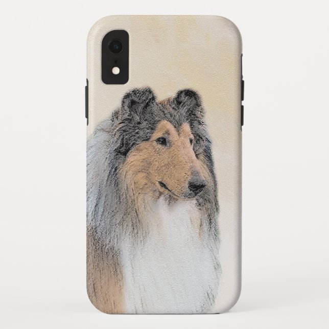 Collie (Rough) Painting - Cute Original Dog Art Case-Mate iPhone Case (Back)