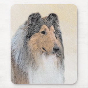 Collie (Rough) Painting - Cute Original Dog Art Mouse Pad
