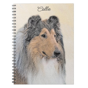 Collie (Rough) Painting - Cute Original Dog Art Notebook