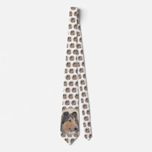 Collie (Rough) Painting - Cute Original Dog Art Tie
