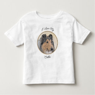 Collie (Rough) Painting - Cute Original Dog Art Toddler T-Shirt
