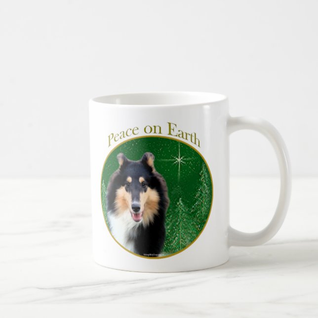 Collie (rough) Peace Coffee Mug (Right)
