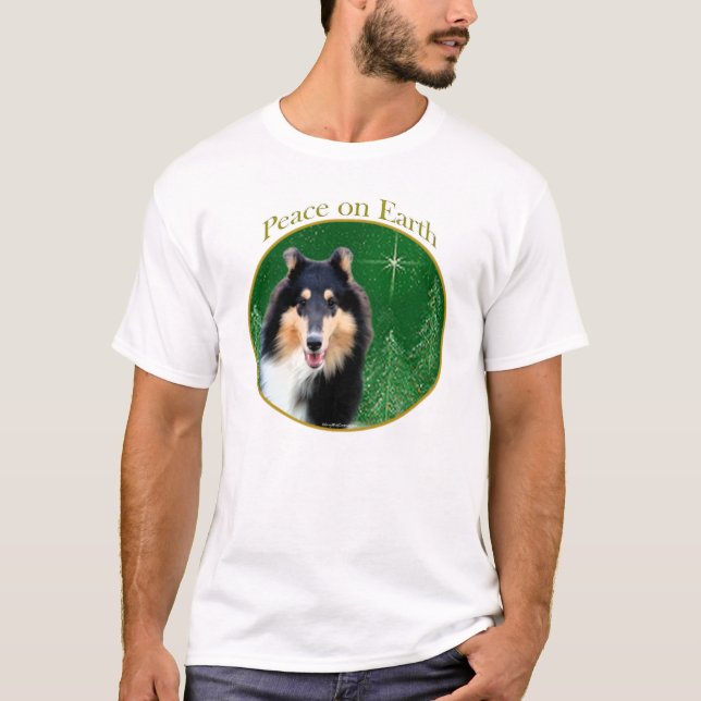 Collie (rough) Peace T-Shirt (Front)