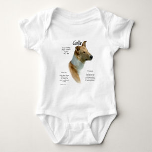 Collie (sable smooth) History Design Baby Bodysuit