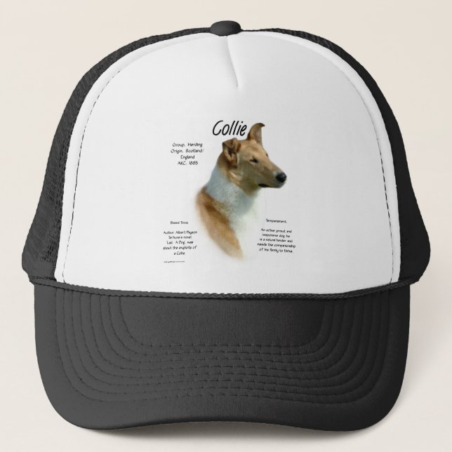 Collie (sable smooth) History Design Trucker Hat (Front)