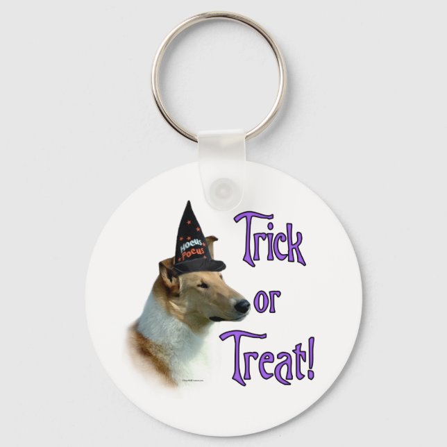 Collie (sable smooth) Trick Key Ring (Front)