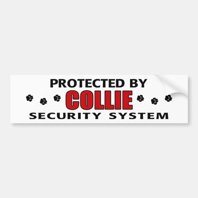 Collie Security Bumper Sticker (Front)
