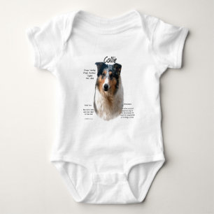 Collie (smooth merle) History Design Baby Bodysuit