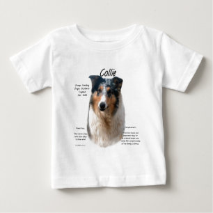Collie (smooth merle) History Design Baby T-Shirt