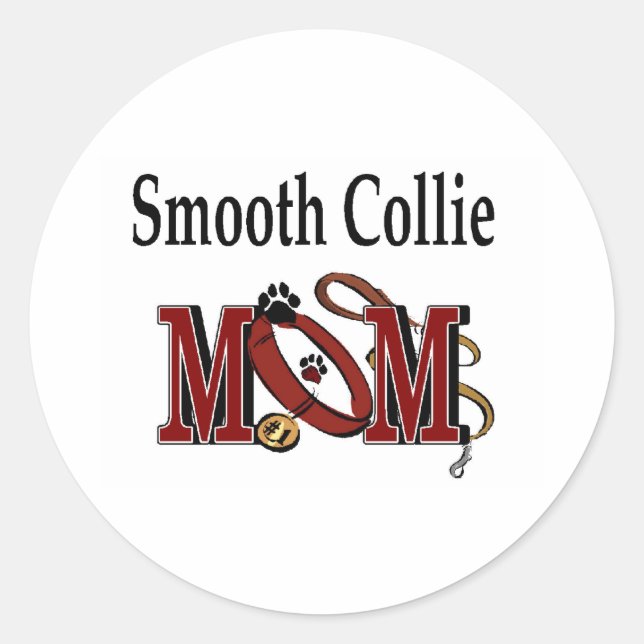 Collie Smooth Mum Sticker (Front)