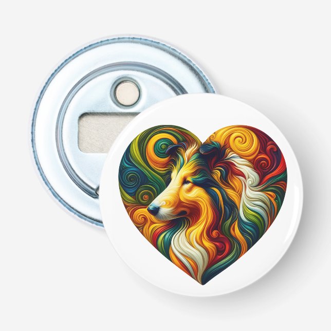Collie Swirl  Bottle Opener (Front)