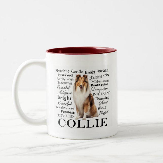 Collie Traits Two-Tone Coffee Mug (Left)
