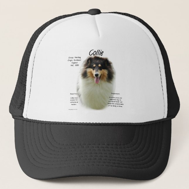 Collie (tri rough) History Design Trucker Hat (Front)