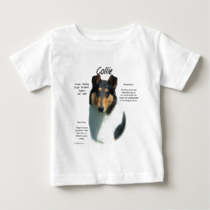 Collie (tri smooth) History Design Baby T-Shirt