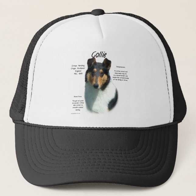 Collie (tri smooth) History Design Trucker Hat (Front)