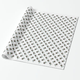 Collie (tri smooth) History Design Wrapping Paper