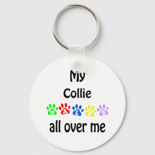 Collie Walks Design Key Ring