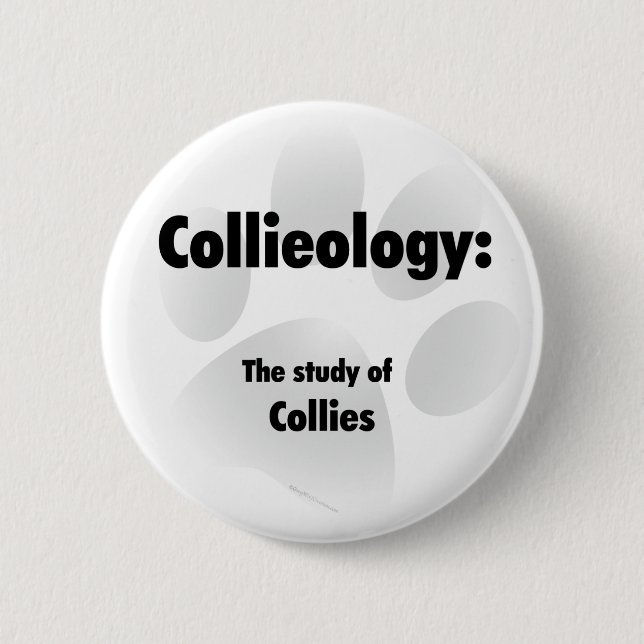 Collieology 6 Cm Round Badge (Front)