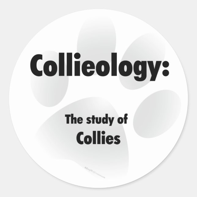 Collieology Classic Round Sticker (Front)